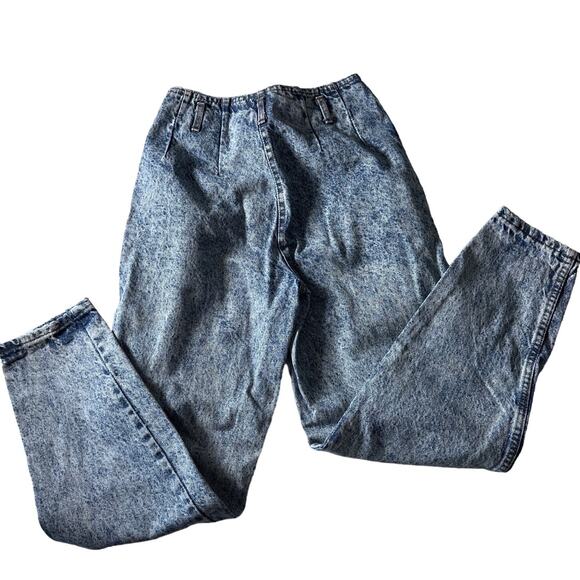 Vintage Chic women’s jeans sz 5 acid washed high waisted mom pleats Rav Retro - Picture 2 of 9